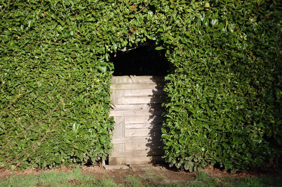 A person wearing a checkered shirt and black gloves is engaged in hedge trimming with a pair of long-handled hedge shears, focused on shaping a dense, green hedge in a garden. The hedge, composed of lush, leafy branches, appears well-maintained with trimmed edges, alongside visible soil beneath. The garden features neatly arranged garden beds and a well-kept lawn, with sunlight illuminating the scene, highlighting the textures of the wet soil, freshly cut leaves, and the trimmed edges of the hedge. In the background, additional greenery and trees contribute to a vibrant outdoor environment, with the scene emphasizing garden maintenance activities carried out by professionals such as Gardeners Barnes, who specialize in landscaping work and lawn care.